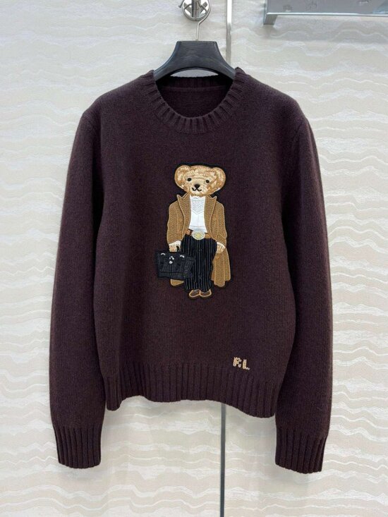 Polo Ralph Lauren Other - Polo Ralph Lauren Brown Bear Knit Sweater